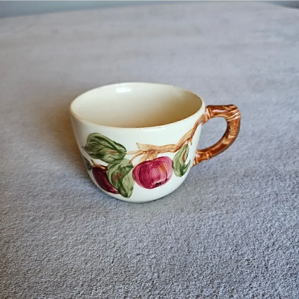 Vintage Franciscan Apple Print Teacup And Saucer Set